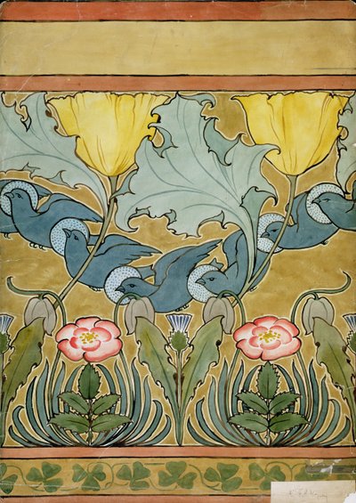 Birds in Flight Design by Charles Francis Annesley Voysey